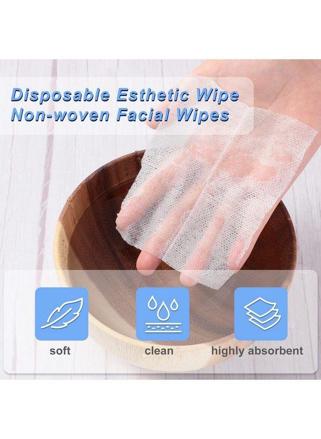 Maxcheck - 300 Pieces Disposable Esthetic Wipe Nonwoven Facial Wipes Squares Aesthetic Wipe Lintfree Wipes Spa Petite Silken Wipes For Product Application And Medical Care 2X2 Inch (Pack Of 300) - Image 1