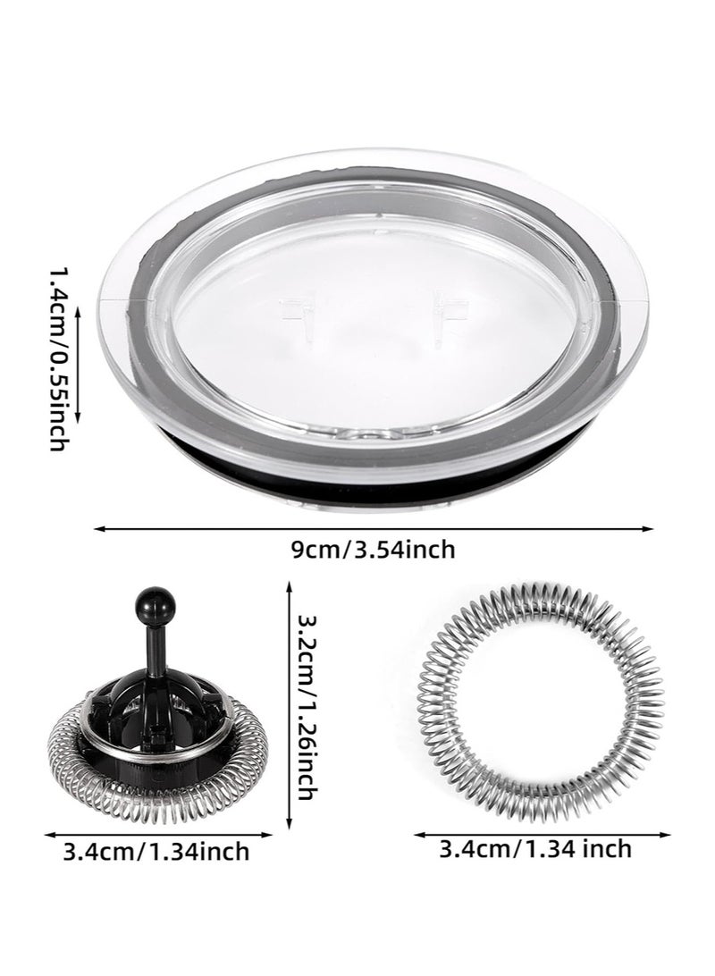 اي زد سوزو 3pcs Milk Frother Replacement Parts Set， Milk Frother Lid Cover Spring Ring Replacement for Nespresso Aeroccino 3/4/Plus - Image 2