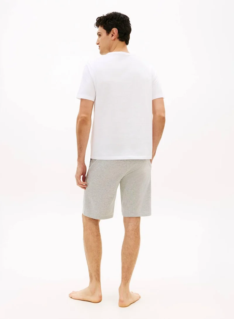 Tommy Hilfiger Black/White/Mid Grey Heather 3-Pack Signature V-Neck Jersey T-Shirts for Men | Best Price UAE