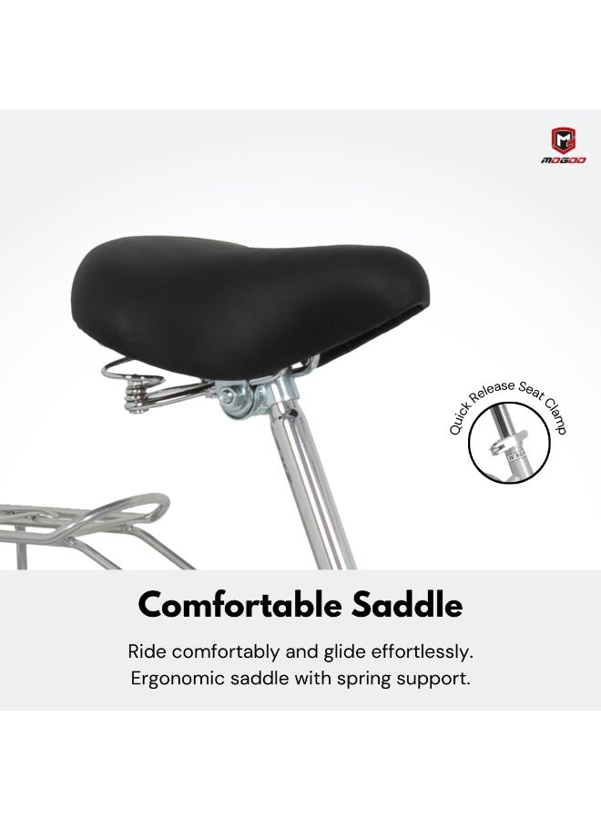 MOGOO Brooklyn 24" City Bike Pink - Image 4