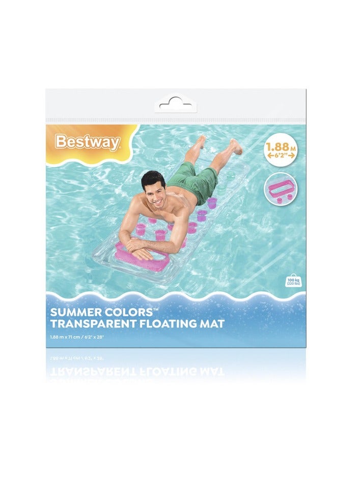 Bestway Summer Colors Transparent Floating Mat - Image 1