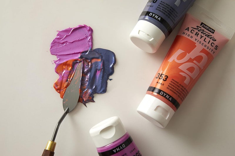 Pebeo Studio Acrylics High Viscosity Fine Acrylic Paint - Iridescent Blue Black, 250 ml (8.45 Fl Oz) - Image 5