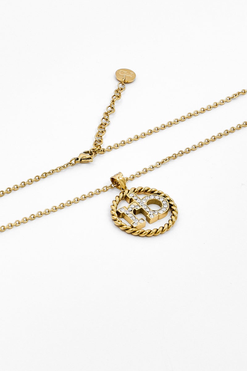 RoccoBarocco Women Gold Plated Round Pendent Necklace, Gold - Image 2