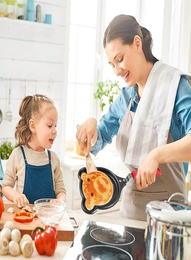 PRAMANTA Kitchen Small Frying Pan, Mini Non Stick Fry Pan Multi Shape Uttapam Pan Omelette Pan for Kids Breakfast Snack Maker (1Pcs) - Image 3