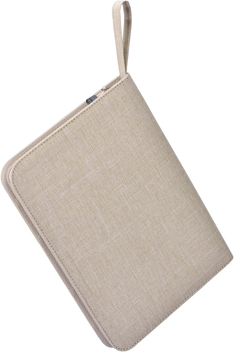 erofa 48 Slots Fountain Pen Case, Beige Water Resistant Canvas Pen Holder Display Pouch Storage Large Capacity Bag - Image 4