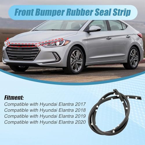 XQSMWF Front Bumper Rubber Seal Strip Hood Sealing Strip Compatible With Hyundai Elantra 2017 2018 2019 2020# 86570-F2AA0 86570F2AA0 86357-F2000 - Image 2