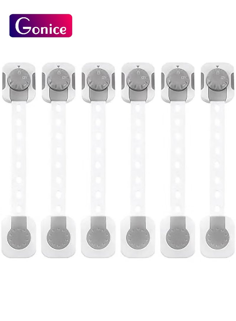 جونيس نظام قفل امان للاطفال متعدد الوظائف وقابل للتعديل بزر مزدوج من سكاي تاتش، للخزائن ودرج الثلاجة، رمادي , 1 - Image 1