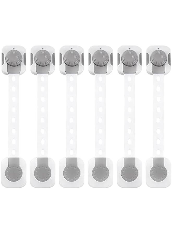 جونيس نظام قفل امان للاطفال متعدد الوظائف وقابل للتعديل بزر مزدوج من سكاي تاتش، للخزائن ودرج الثلاجة، رمادي , 1 - Image 2