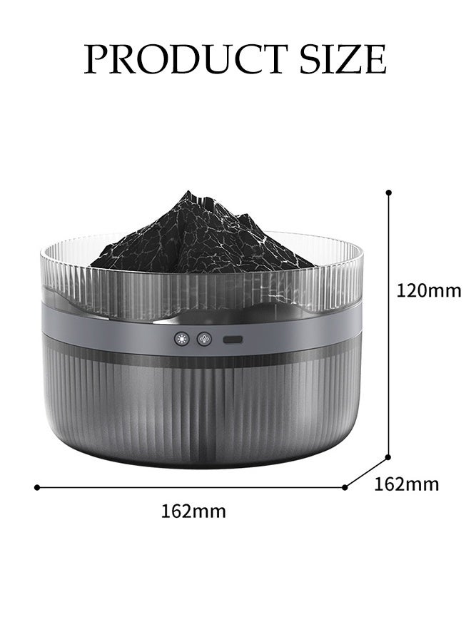 DUNISO 2L Humidifier Volcano Aroma Diffuser Large Capacity High-frequency Nanoscale Atomizing Air Humidifier with Premium Lights 2 Mist Mode USB Rechargeable Desktop Home Ultra-Silent Humidifier for Home, Office, Travel - Image 4