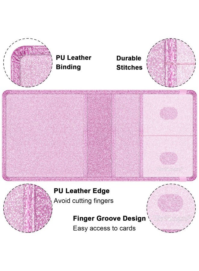 Wisdompro Car Registration and Insurance Documents Holder - Premium PU Leather Vehicle Driving Licence Holder Paperwork Wallet Case Organiser for Vehicle Documents and Cards - Bling Pink - Image 3