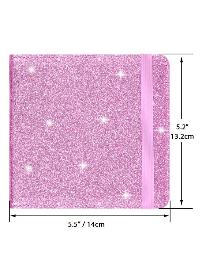 Wisdompro Car Registration and Insurance Documents Holder - Premium PU Leather Vehicle Driving Licence Holder Paperwork Wallet Case Organiser for Vehicle Documents and Cards - Bling Pink - Image 5