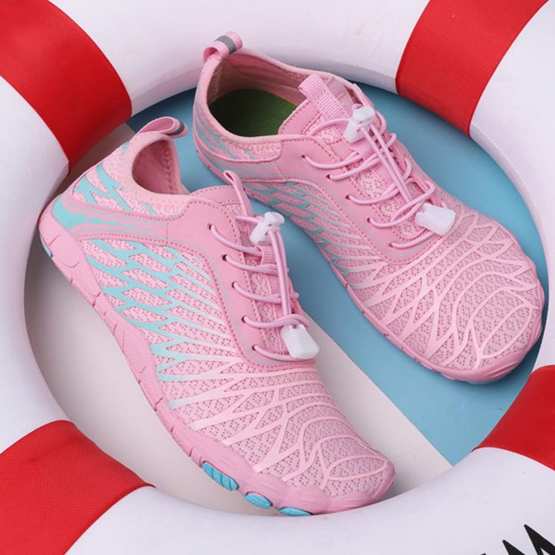 ELETON Hike Barefoot Shoes Womens Men Footwear,Pro-Healthy&Non-Slip Water Shoe for Women Men, Wide Toe Running Shoes Boots Sneakers Unisex Pink - Image 3