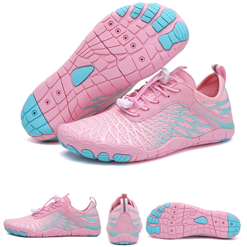 ELETON Hike Barefoot Shoes Womens Men Footwear,Pro-Healthy&Non-Slip Water Shoe for Women Men, Wide Toe Running Shoes Boots Sneakers Unisex Pink - Image 5