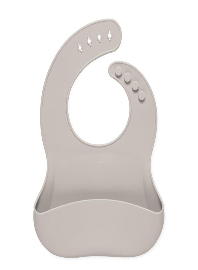 Simple Modern Silicone Bib for Babies, Toddlers | Lightweight and Durable Baby Bibs for Eating with Food Catcher Pocket | Soft Silicone with Adjustable Fit | Bennett Collection | Almond Birch - Image 1