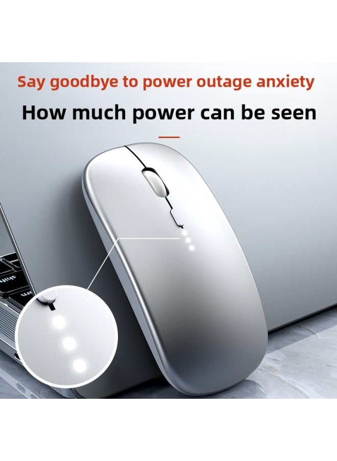 Generic - Wireless Mouse Charging Silent Bluetooth Dual-mode Home Office Laptop Desktop External Unlimited Mouse-Specifications:Mysterious Black/unlimited Version [battery Board + Powerful Battery Life] - Image 1