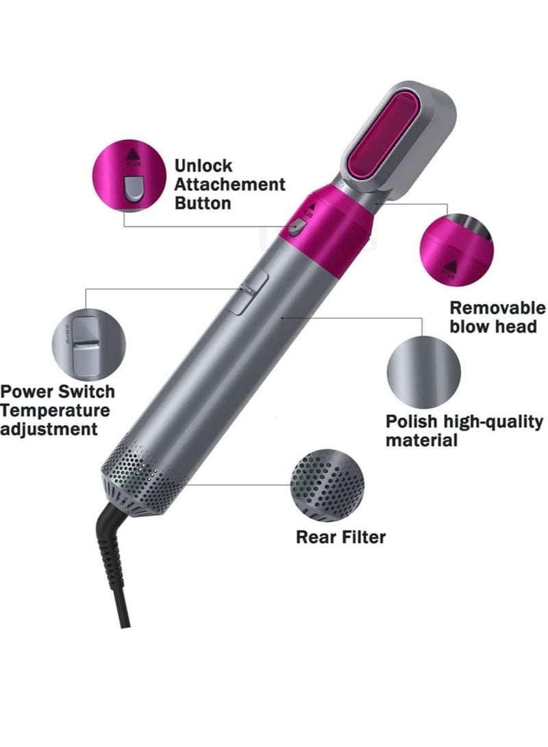 ELTRAZONE 5 in 1 Hair Dryer Brush with Hair Volumizer,Hot Air Brush,Scalp Massager,Curler and Straightener for Women Hair Styling - Image 2