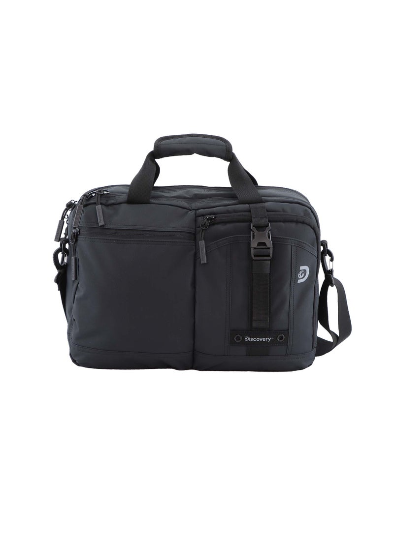 Discovery - Discovery SHIELD RPET Polyester Briefcase Black, Durable Water Resistant Lightweight Laptop Bag, Messenger Bag For Office Business Travel College - Image 1