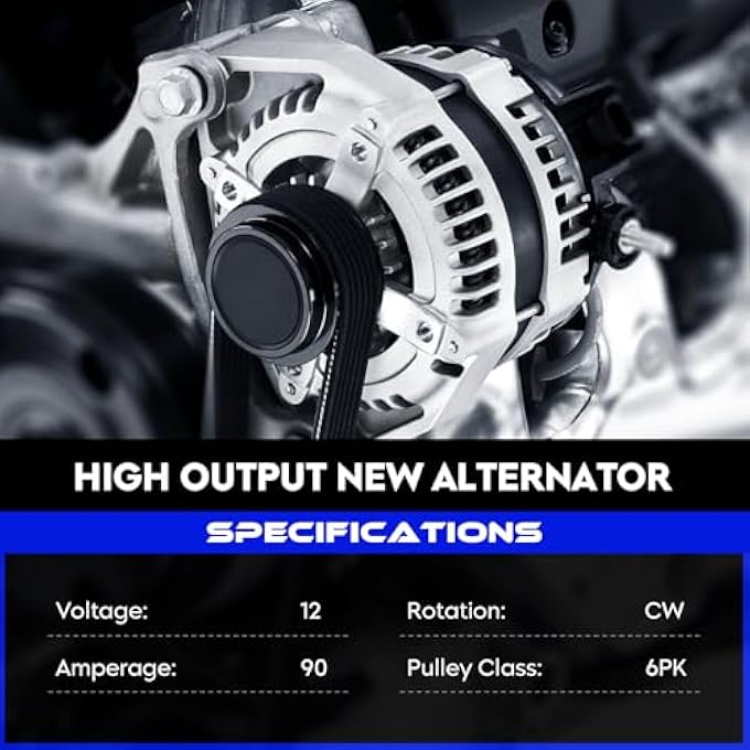 SEHNSUCHT Alternator Replacement New Fit for Hyundai Accent 2012-2017,for Veloster 2012-2017, for Kia Rio 2012-2013, L4 1.6L 1591CC 97CID, High Output Alternator Replace for 13209, 373002B300 - Image 4