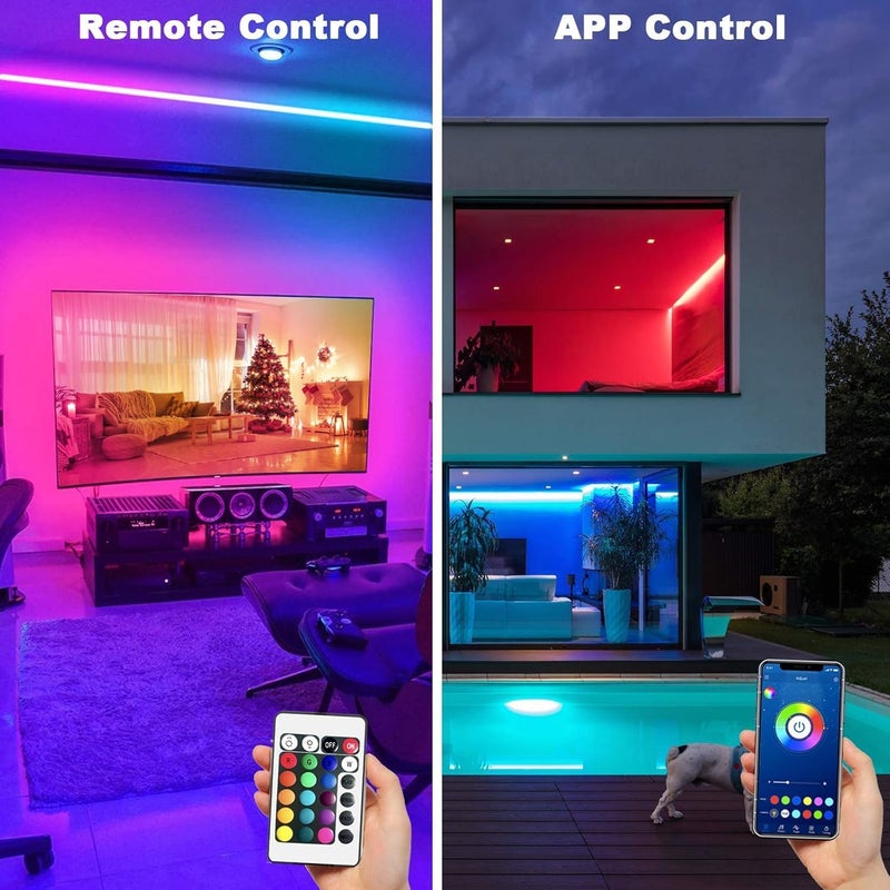 dalattin Led Lights for Bedroom 400ft, Smart Led Strip Lights with App Control Remote, RGB LED Light Strips, 24V Led Strip Lights for Room and Holiday Decoration(4 Rolls of 100ft) - Image 2