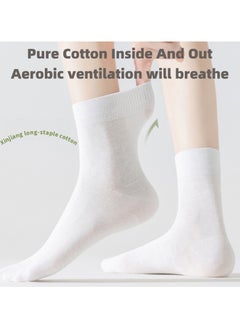 Lullaxx Lullaxx Women 100% Cotton Mid-Calf Socks (6 Pairs) - Breathable Gym & Daily Socks with Elastic Design, Moisture-Wicking, Assorted Colors  - Image 2