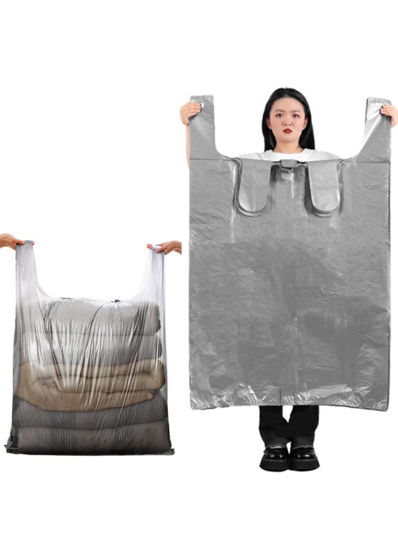 sokany 10 Pieces Packing Bag with Extra Large Capacity, Thickened Comforter Quilt Storage Bag, Vest Plastic Storage Bags for Moving Collection Carrying, Blanket and Clothes Storage Bag (Grey)  - Image 1