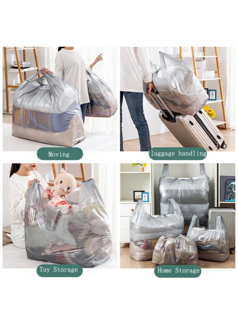sokany 10 Pieces Packing Bag with Extra Large Capacity, Thickened Comforter Quilt Storage Bag, Vest Plastic Storage Bags for Moving Collection Carrying, Blanket and Clothes Storage Bag (Grey)  - Image 4