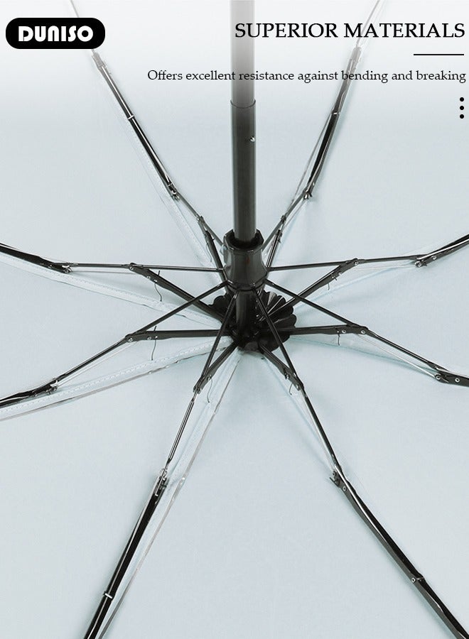 DUNISO Travel Umbrella UV Resistant, Folding Umbrella Sun Protection Lightweight Compact Portable Waterproof Windproof Rain Umbrella for Men Women - Image 5