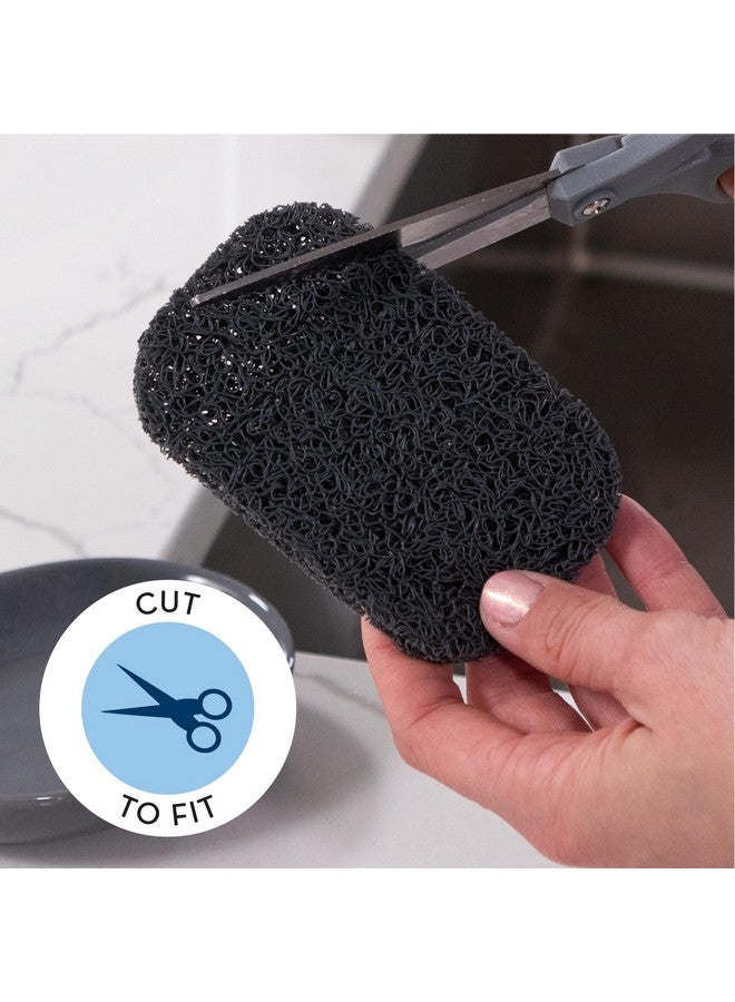 S&T INC. Soap Holder for Kitchen and Bathroom, Hand Soap and Bar Soap Lift, 2.9 Inches x 4.4 Inches, Dark Grey, 4 Pack - Image 5