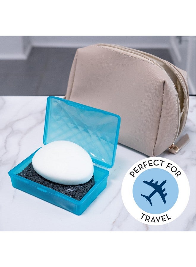 S&T INC. Soap Holder for Kitchen and Bathroom, Hand Soap and Bar Soap Lift, 2.9 Inches x 4.4 Inches, Dark Grey, 4 Pack - Image 4