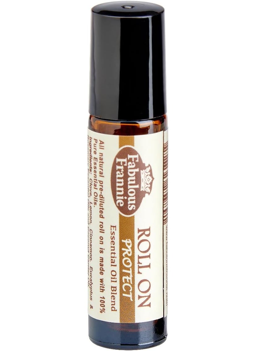 Fabulous frannie Fabulous Frannie Protect Pre-Diluted Essential Oil Blend Roll-On (Comparable to Young Living's Thieves Blend) Made with Cinnamon, Clove, Eucalyptus, Rosemary and Lemon 10ml 