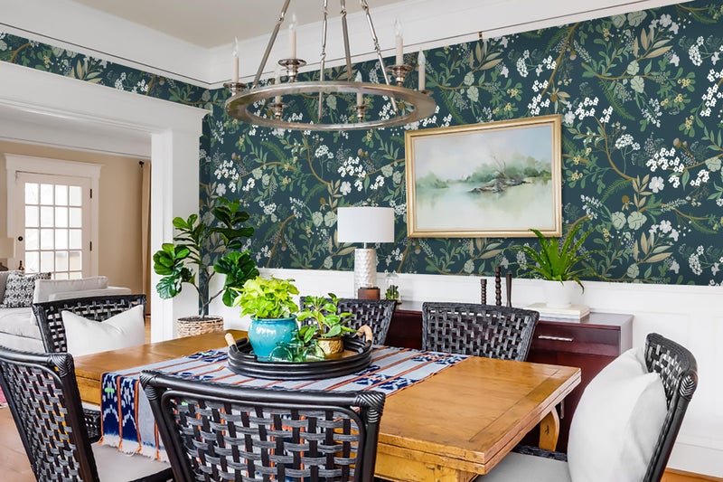 Guvana 197"x16.14" Green Peel and Stick Wallpaper Floral and Leaf Wallpaper Vintage Contact Paper Plants/Leaves/Flower Wall Paper Self Adhesive Removable Wallpaper for Livingroom Accent Room Decor - Image 4
