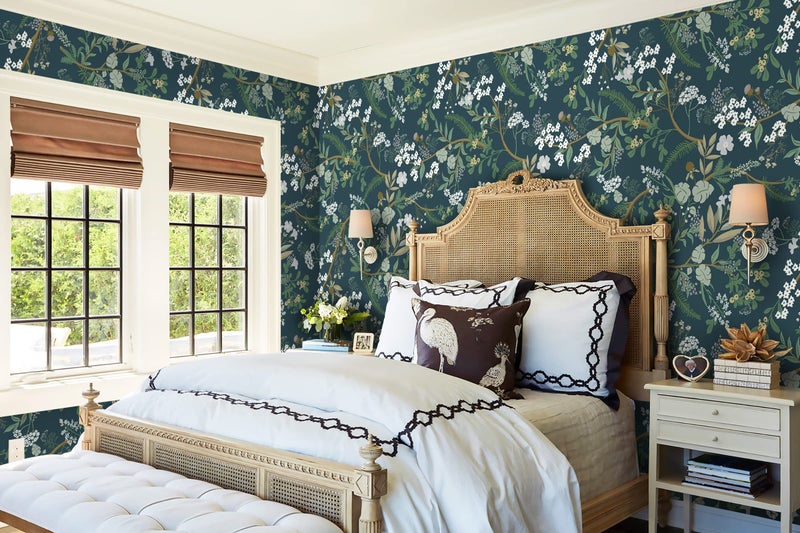 Guvana 197"x16.14" Green Peel and Stick Wallpaper Floral and Leaf Wallpaper Vintage Contact Paper Plants/Leaves/Flower Wall Paper Self Adhesive Removable Wallpaper for Livingroom Accent Room Decor - Image 3