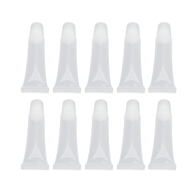 Empty Lip Gloss Tubes, 15ml Capacity Lightweight Portable Leakproof Lip Gloss Tubes Bulk, Balm Containers with 10pcs Set for DIY Home Cosmetics Store - Image 1