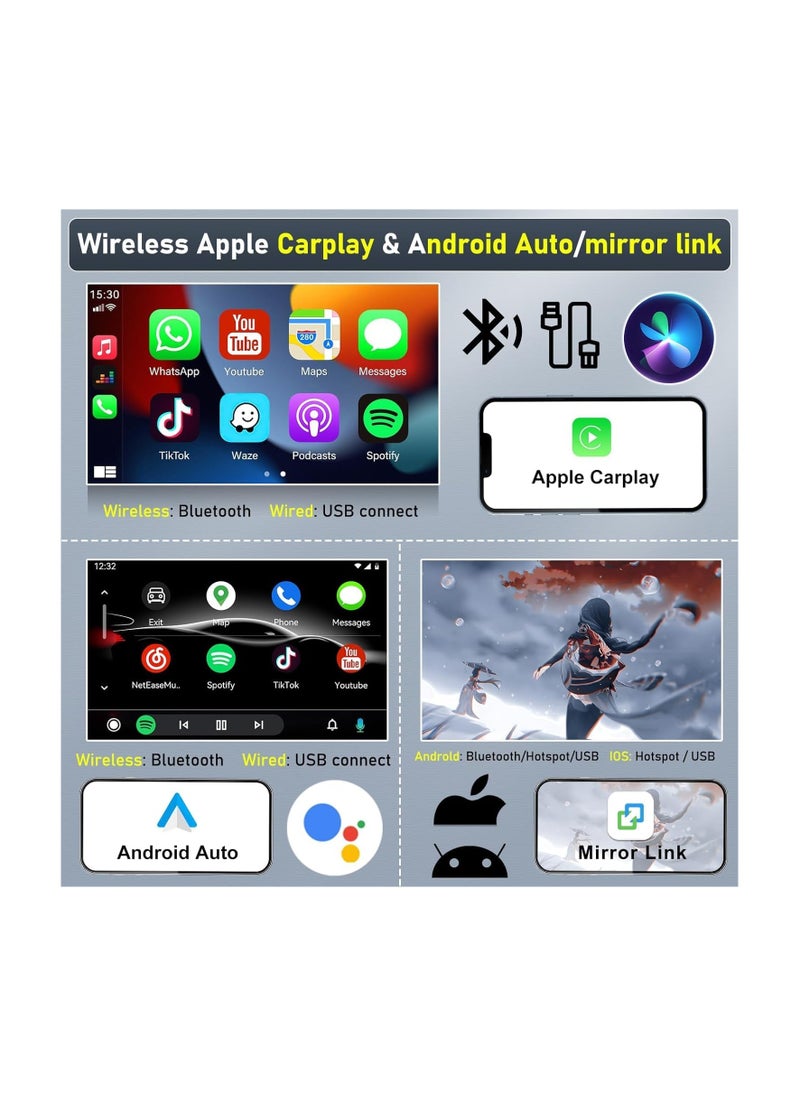 SHEZA STAR - Android Car Stereo for Jeep Patriot Compass Radio 2017 2018  2019 2GB RAM 32GB ROM 9 Inch Apple Carplay, MirrorLink WiFi BT, IPS Touch Screen with AHD Camera Included - Image 1