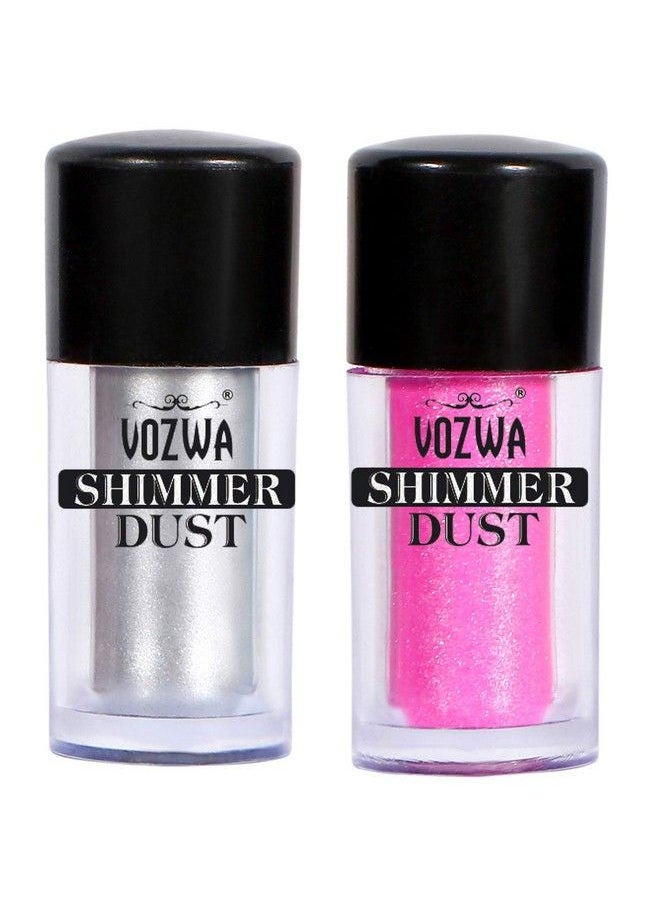 Vozwa Eyeshadow Shimmer Dust 4 G Silver + Pink  - Image 1