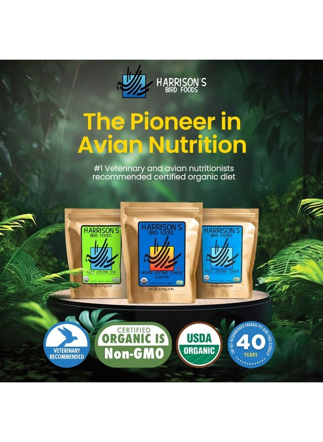 Harrison's Bird Foods Harrison's Bird Foods Pepper Lifetime Coarse Certified Organic Non-GMO Formula Bird Food 5lb  - Image 2