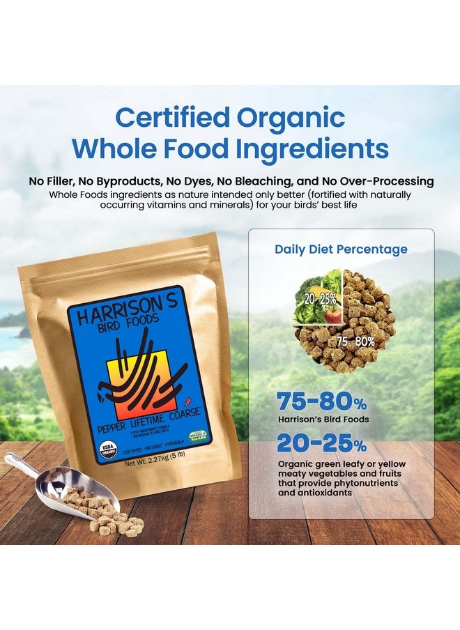 Harrison's Bird Foods Harrison's Bird Foods Pepper Lifetime Coarse Certified Organic Non-GMO Formula Bird Food 5lb  - Image 5