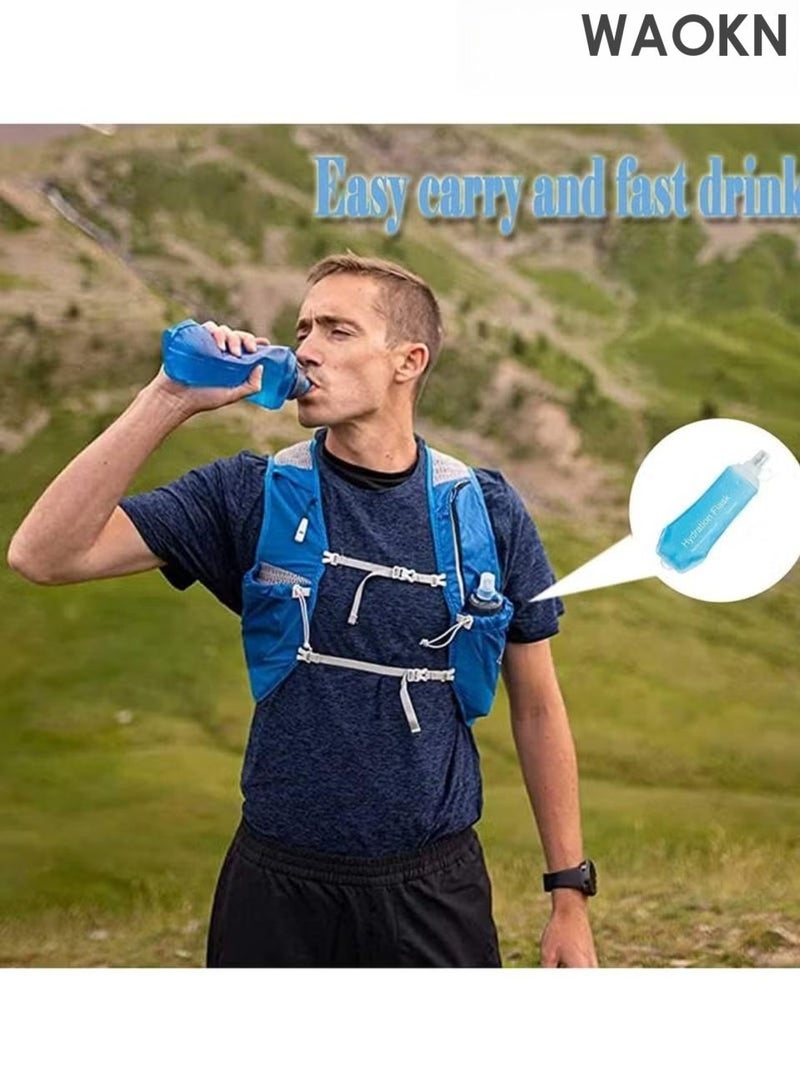 WAOKN Soft Flask TPU Foldable Running Hydration Flask Soft Collapsible Water Bottle for Hydration Pack Cycling Marathon Running Hiking - Image 3