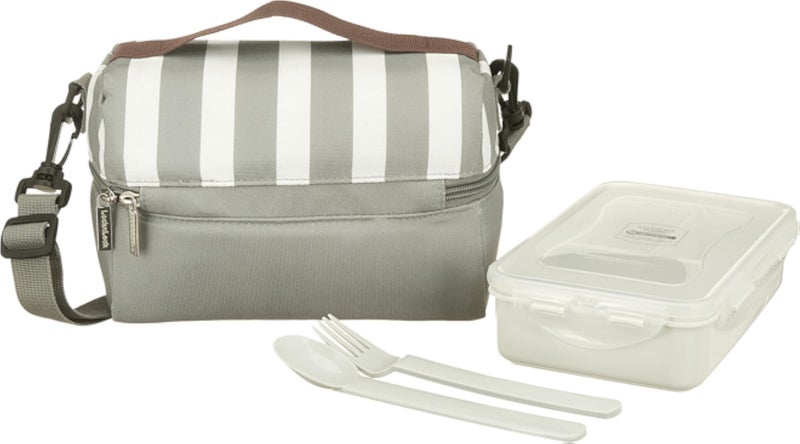 LocknLock Lock and lock lunch box 2p set w/gray bag (hpl816c*1, hp128s*1)