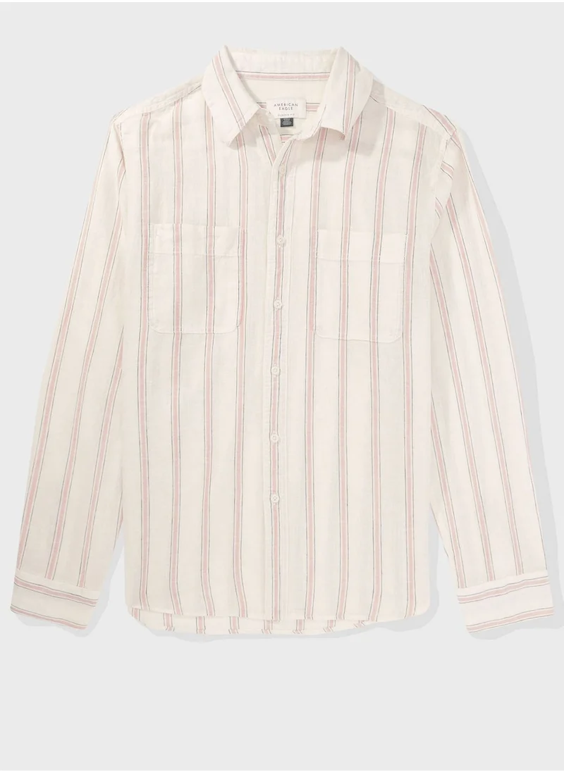 American Eagle Striped Classic Fit Shirt