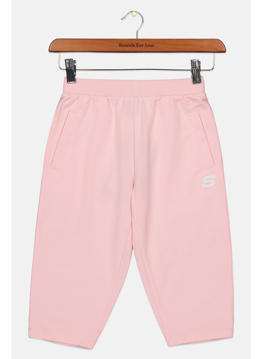 SKECHERS - Kids Girl Sportswear Fit Brand Logo Pants, Pink - Image 1