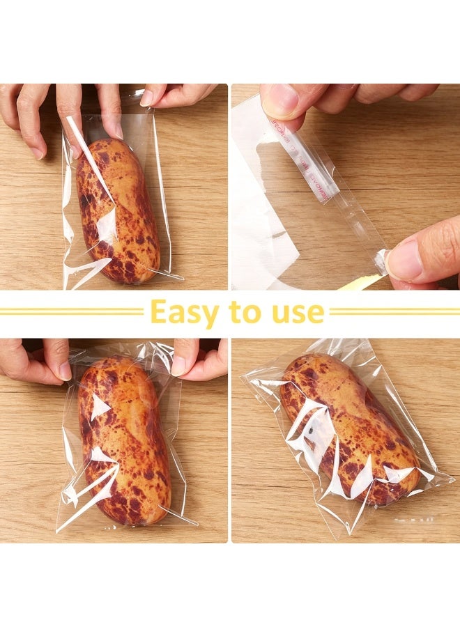 200 Pcs Clear Self-Sealing Resealable Cellophane Bags, 4x6 Inches, for Cookies, Candy, and Products - Image 4