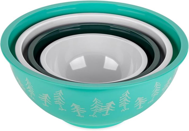 Camco Camco Life is Better at The Campsite Nesting Bowl Set with Lids  Great for OnTheGo Lifestyles  Features 4 Durable Melamine Bowls with 4 Plastic Lids 53451 - Image 5