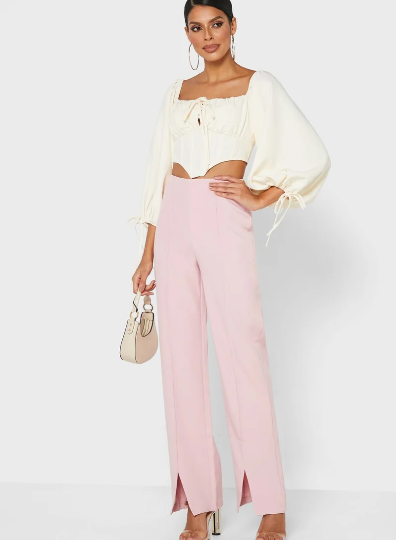 Missguided Oversized Split Front Pants