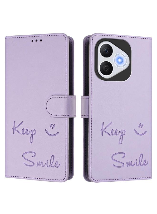 إيروريكس جراب هاتف Honor 400 Lite من الجلد بنقش ابتسامة بتقنية RFID - Image 2