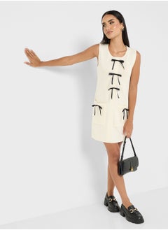 Ginger Bow Detail Shift Dress  - Image 4