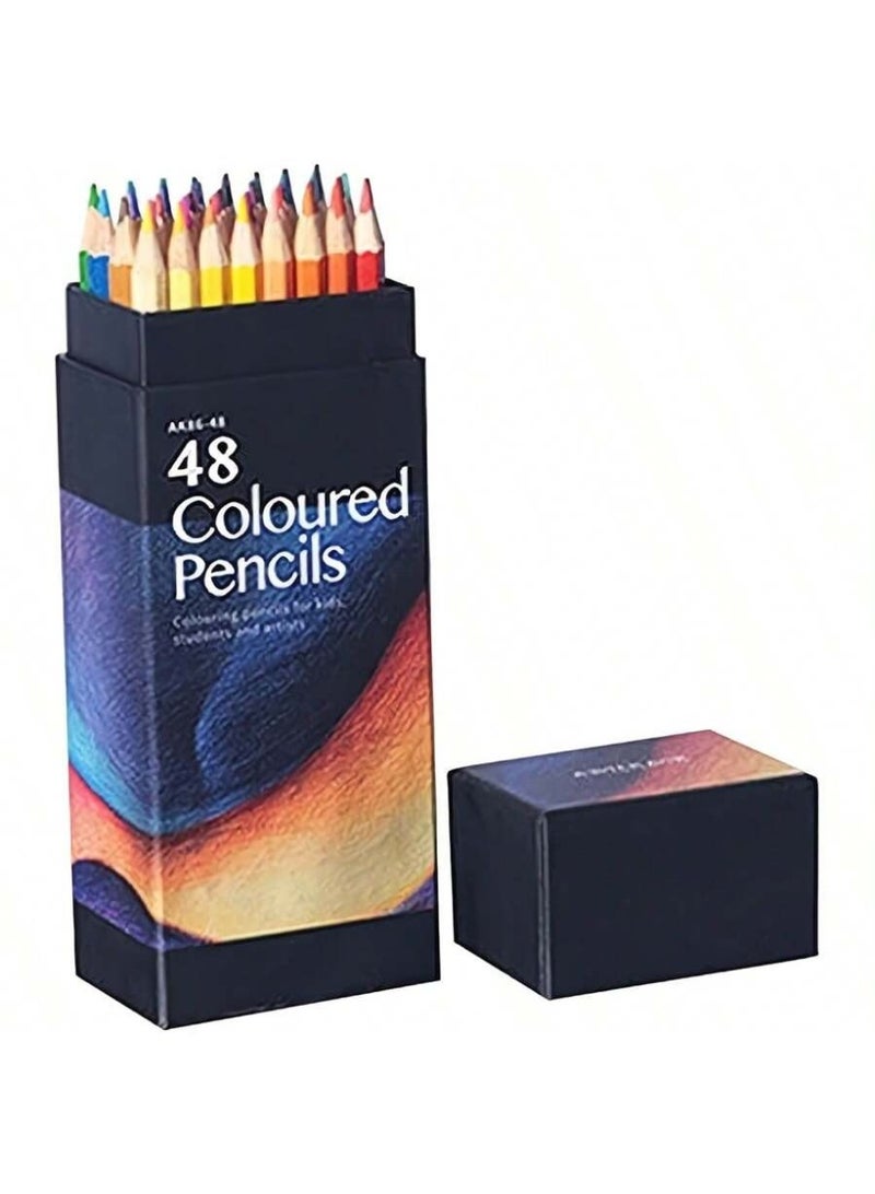 Generic 12/24/36/48/72pcs Oil-Based Colored Pencils Set – Break-Resistant, Rich Pigment, Wooden Material, Smooth Coloring | Art Supplies Kit for Kids & Adults | Perfect for Coloring Books, Christmas, Thanksgiving & Halloween Gifts  - Image 5