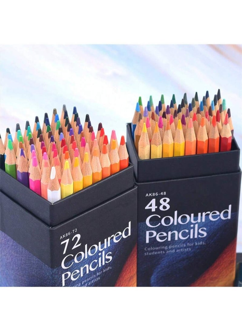 Generic 12/24/36/48/72pcs Oil-Based Colored Pencils Set – Break-Resistant, Rich Pigment, Wooden Material, Smooth Coloring | Art Supplies Kit for Kids & Adults | Perfect for Coloring Books, Christmas, Thanksgiving & Halloween Gifts  - Image 2