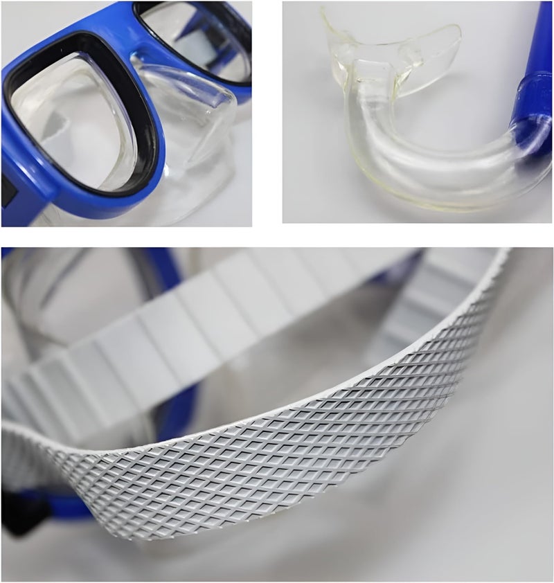 Kreshu Snorkel Mask Set Easy Breathing Dive Mask for Under Water Swimming | Adjustable Silicone Swim Goggles with Large Frame and Breathing Tube (Pack of 1) (Swimming Scuba Diving Mask) - Image 3