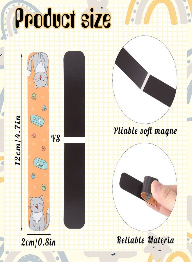 Prudiut 48 Pcs Magnetic Bookmarks Cats Magnets Bookmark Clips Party Favors Book Lovers Gifts Cute Book Marks for Reading Women Kids Christmas Stocking Stuffers Book Reading Accessories, 24 Designs (Cat) - Image 2